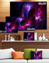 Far Spherical Galaxy Purple - Abstract Digital Art Canvas Print