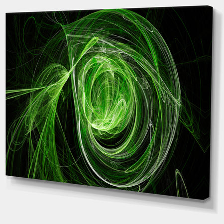 Green Ball of Yarn - Abstract Digital Art Canvas Print