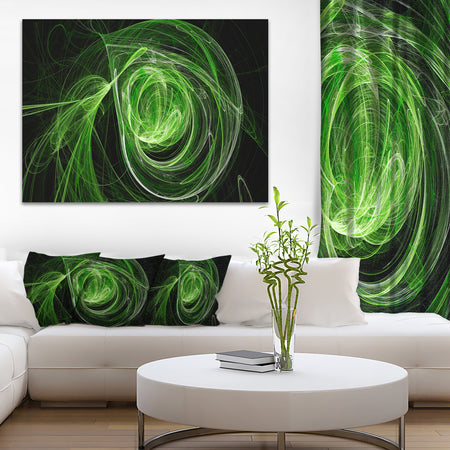 Green Ball of Yarn - Abstract Digital Art Canvas Print