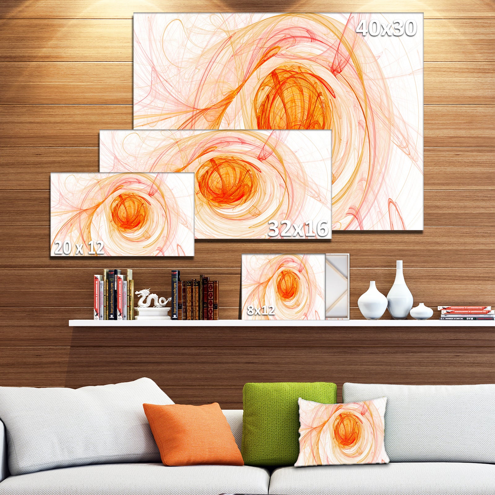 Yellow Ball of Yarn - Abstract Digital Art Canvas Print