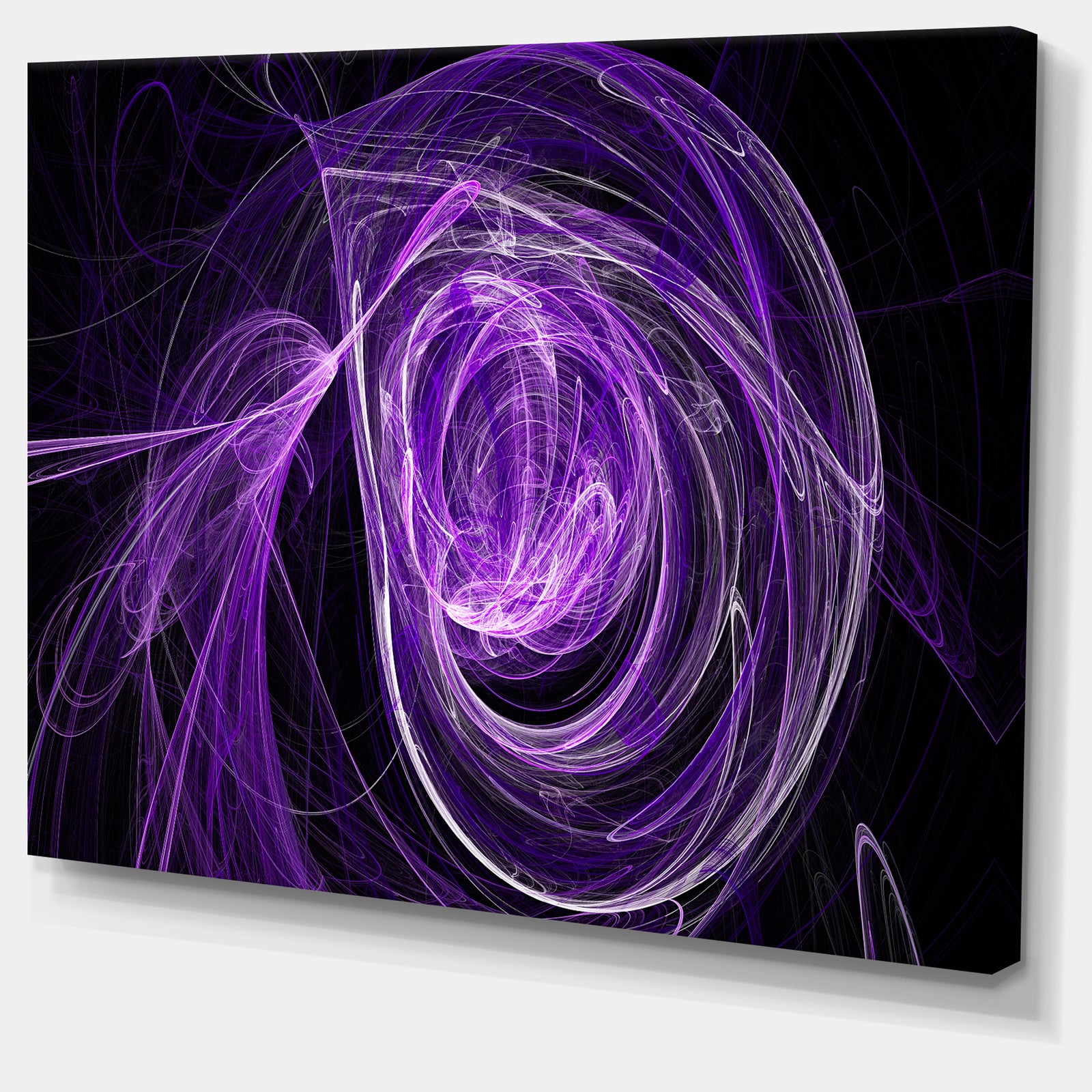 Purple Ball of Yarn - Abstract Digital Art Canvas Print