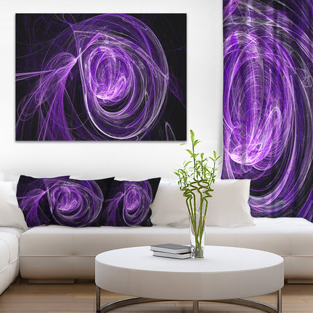 Purple Ball of Yarn - Abstract Digital Art Canvas Print
