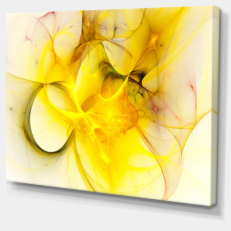 Light Yellow Nebula Star - Abstract Digital Art Canvas Print