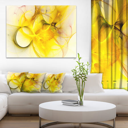 Light Yellow Nebula Star - Abstract Digital Art Canvas Print