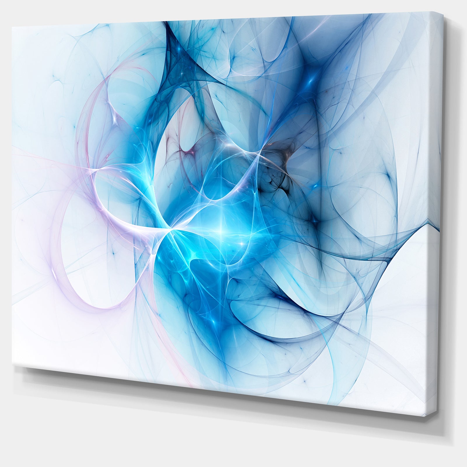 Blue Nebula Star - Abstract Digital Art Canvas Print
