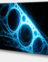 Blue Metal Construction in Black - Abstract Digital Art Canvas Print