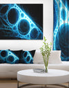Blue Metal Construction in Black - Abstract Digital Art Canvas Print