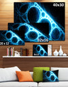 Blue Metal Construction in Black - Abstract Digital Art Canvas Print