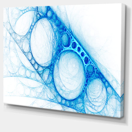 Blue Metal Construction - Abstract Digital Art Canvas Print