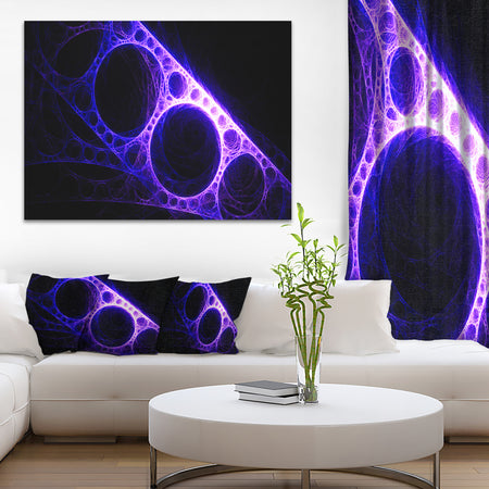 Purple Metal Construction - Abstract Digital Art Canvas Print