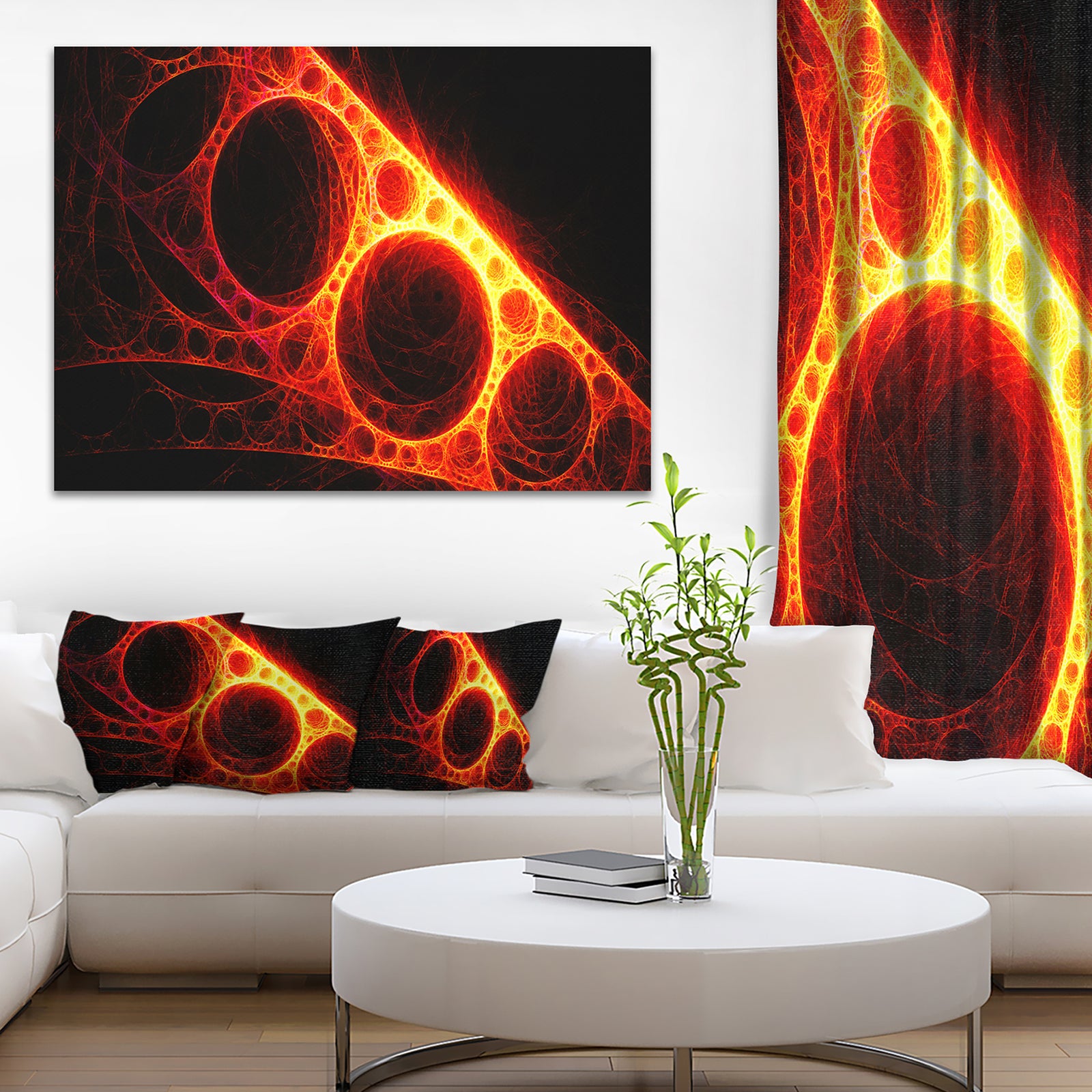 Red Metal Construction - Abstract Digital Art Canvas Print