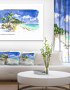 Dominican Republic Vector Illustration - Cityscape Painting Canvas Print