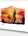 Mexico Vector Illustration - Cityscape Painting Canvas Print