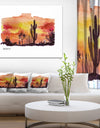 Mexico Vector Illustration - Cityscape Painting Canvas Print