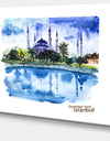 Istanbul Hand'drawn Illustration - Cityscape Painting Canvas Print