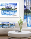 Istanbul Hand'drawn Illustration - Cityscape Painting Canvas Print