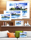 Istanbul Hand'drawn Illustration - Cityscape Painting Canvas Print