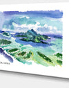 Bora Bora Vector Illustration - Cityscape Painting Canvas Print