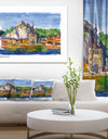 Belgium Vector Illustration - Cityscape Painting Canvas Print