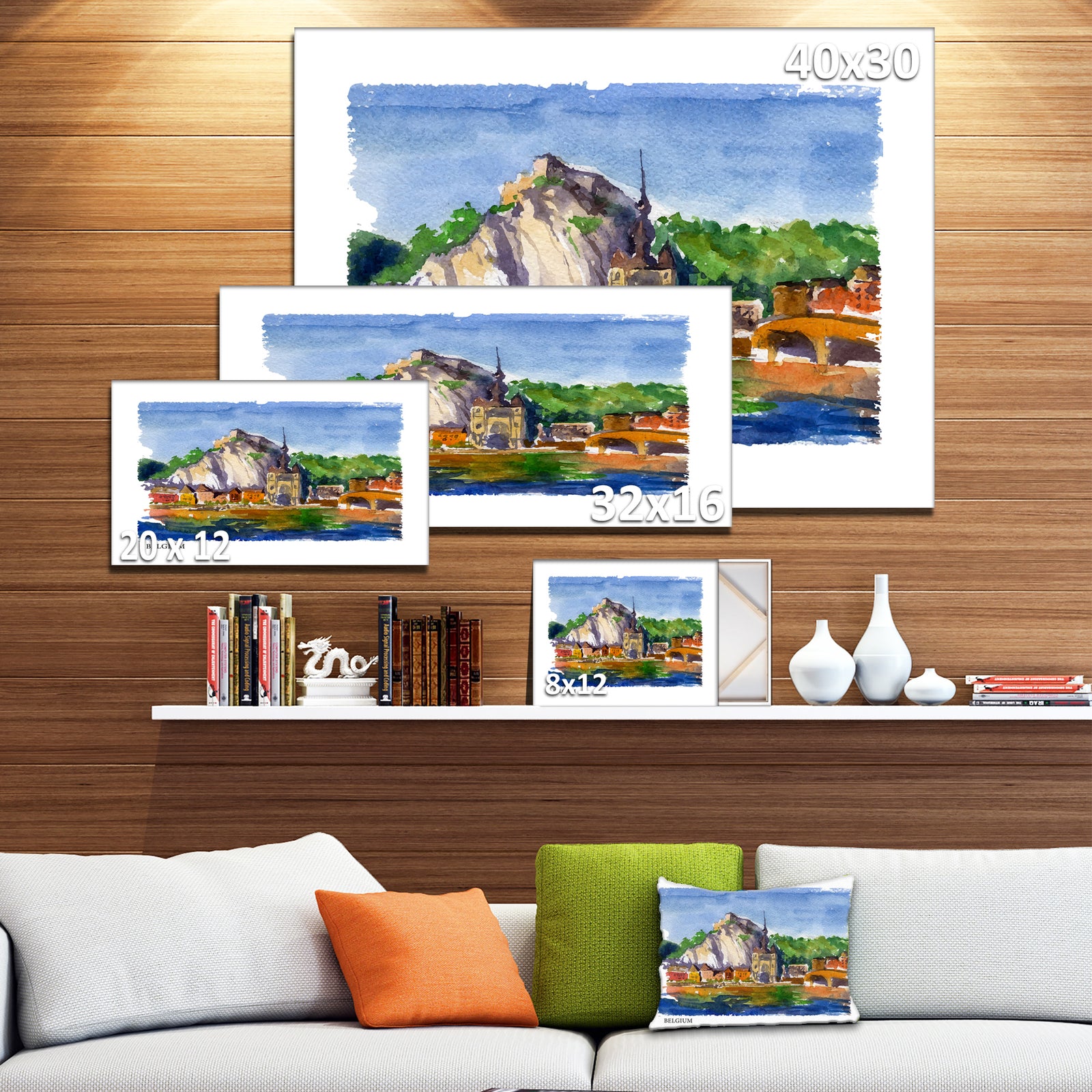 Belgium Vector Illustration - Cityscape Painting Canvas Print