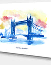 London Hand'drawn Illustration - Cityscape Painting Canvas Print