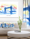 London Hand'drawn Illustration - Cityscape Painting Canvas Print