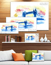 London Hand'drawn Illustration - Cityscape Painting Canvas Print