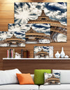 Fisheye View of Eiffel Tower - Cityscape Digital Art Canvas Print