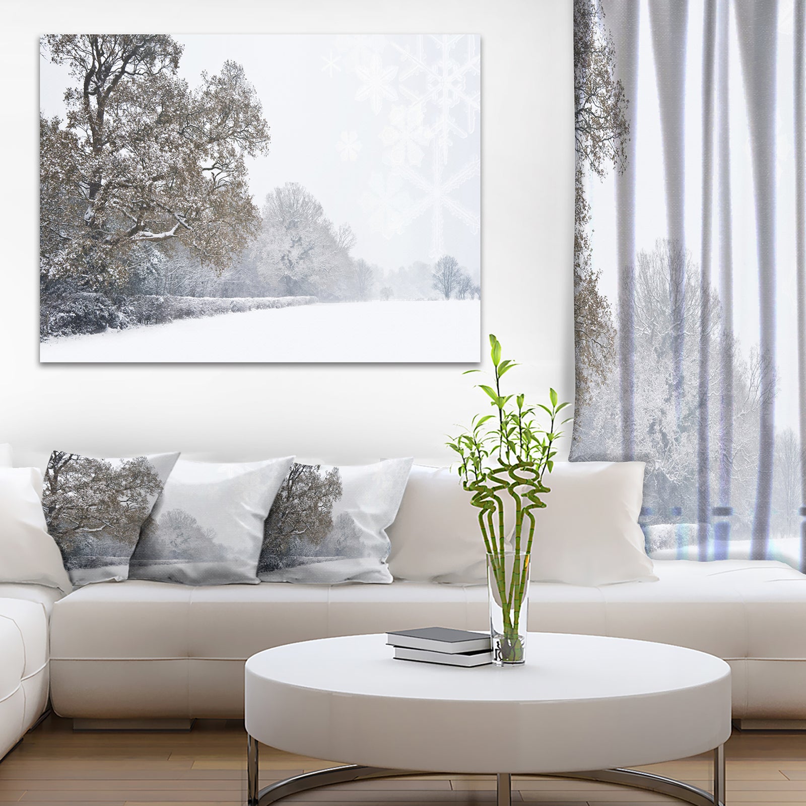 Christmas Winter Snow - Landscape Photo Canvas Print