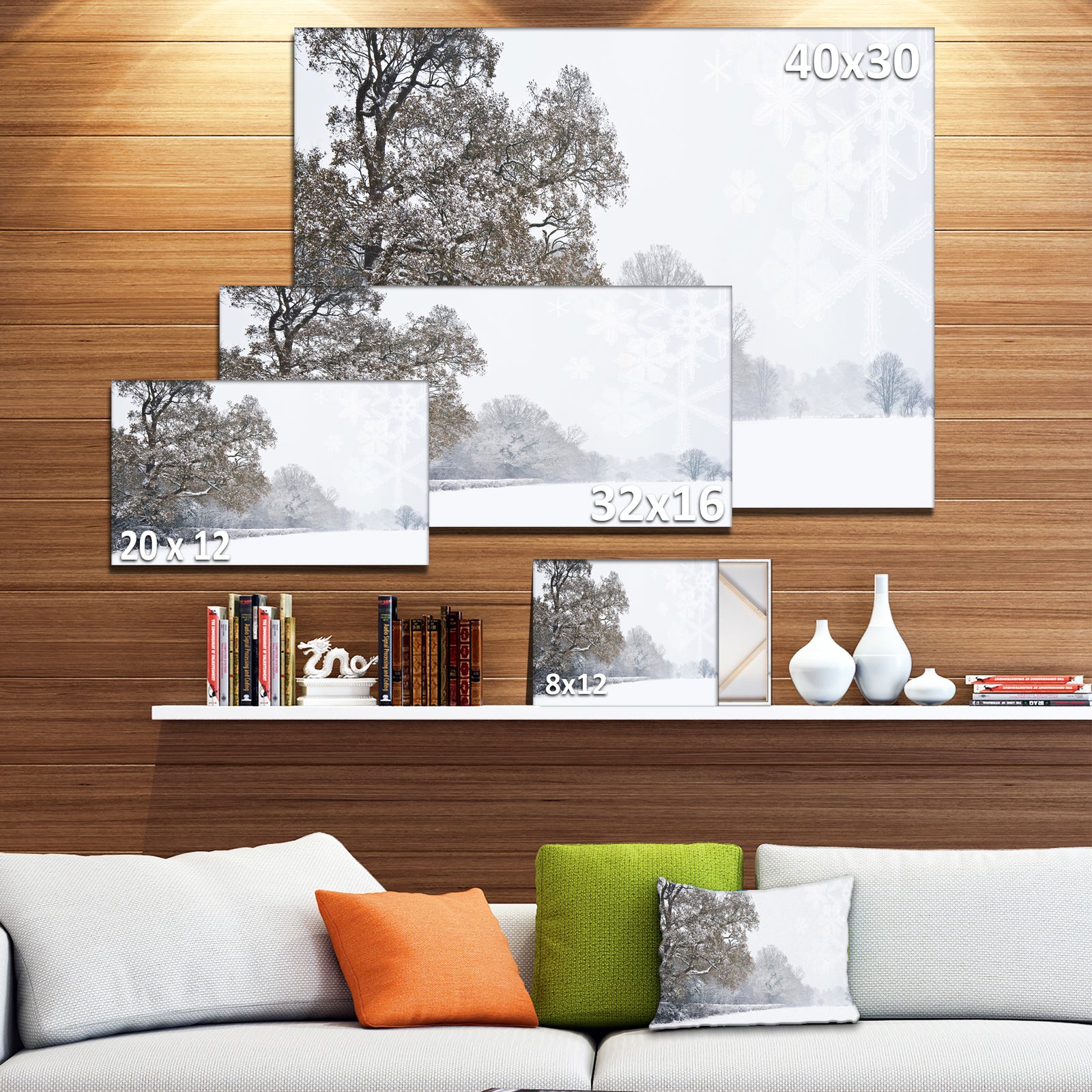Christmas Winter Snow - Landscape Photo Canvas Print