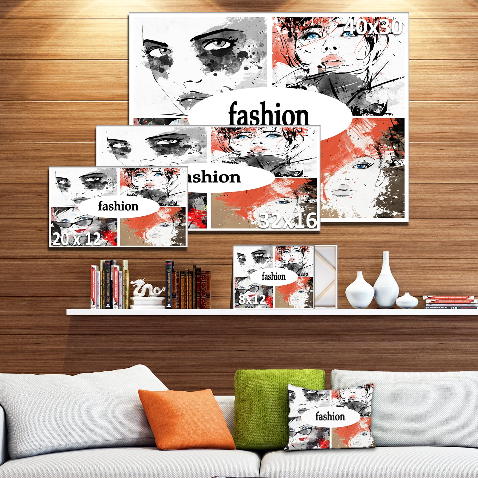 Collage of Girls - Portrait Digital Art Canvas Print