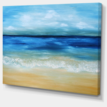 Warm Tropical Sea and Beach - Seascape Painting Canvas Print