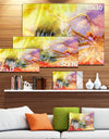 Yellow Retro Palm Trees - Landscape Painting Canvas Print