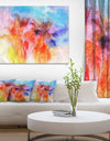 Colorful Retro Palm Trees - Landscape Painting Canvas Print