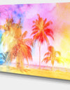 High'rise Retro Palm Trees - Landscape Painting Canvas Print