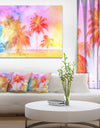 High'rise Retro Palm Trees - Landscape Painting Canvas Print