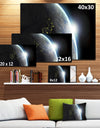 Earth View with Day and Night Effect - Digital Art Canvas Print