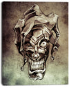 Fantasy Clown Joker Tattoo Sketch - 16x32 Digital Art Canvas Print