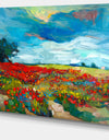 Colorful Flower Fields - Landscape Painting Canvas Print