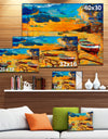 Boats in Beautiful Sea - Seascape Painting Canvas Print