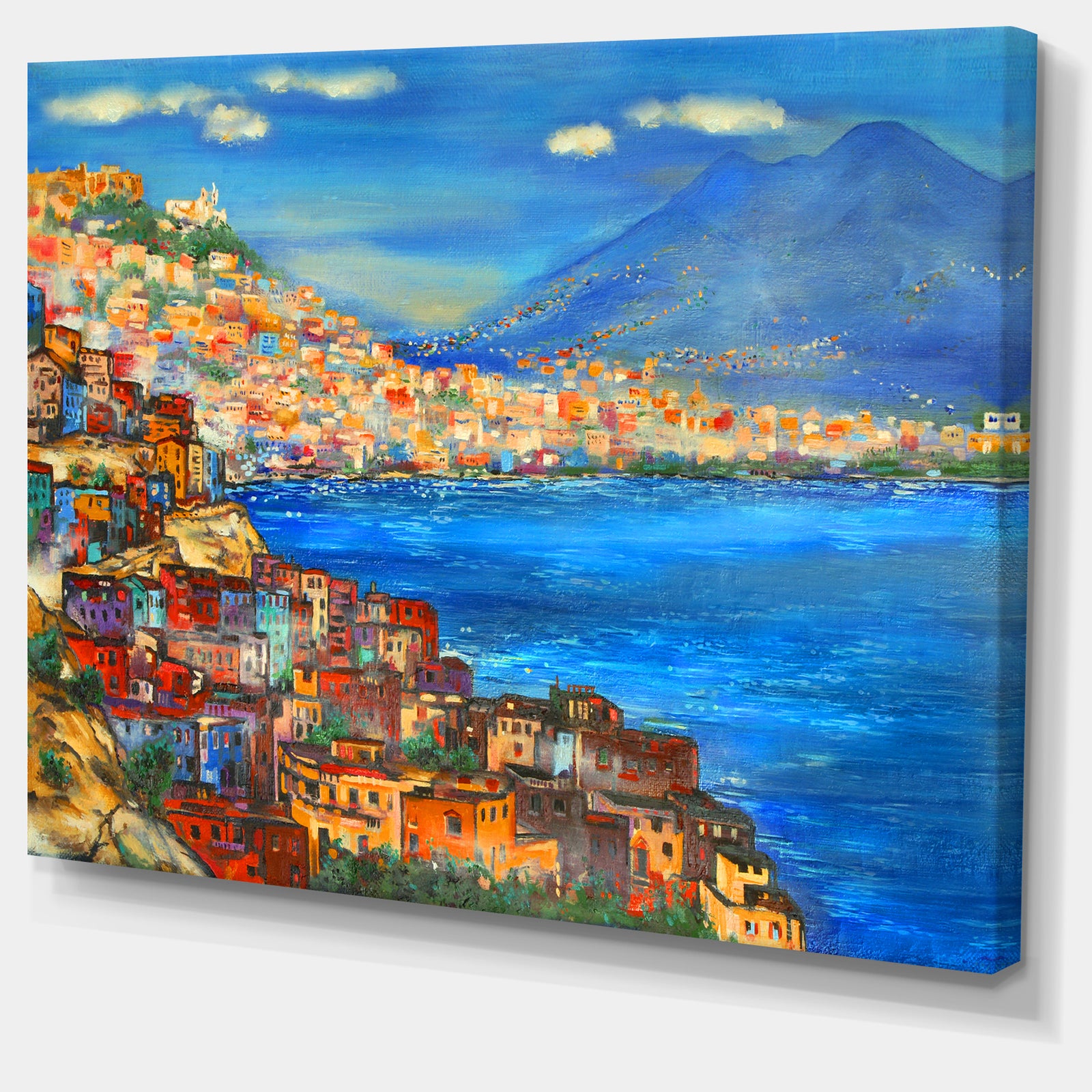 Naples Today - Seascape Painting Canvas Print