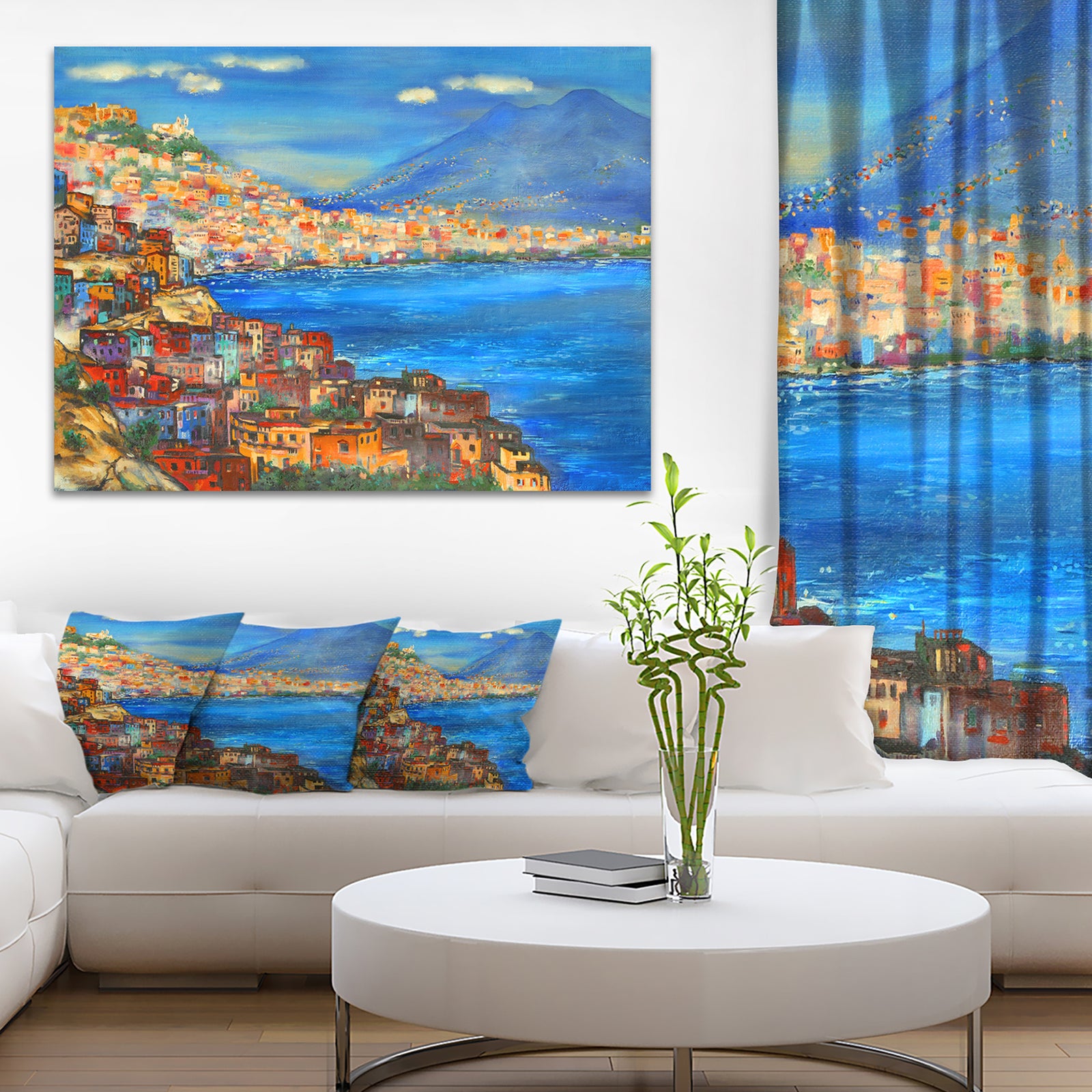 Naples Today - Seascape Painting Canvas Print