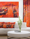 Red Sunset over Venice - Landscape Painting Canvas Print