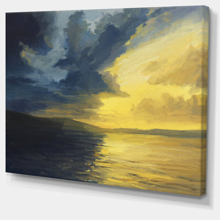 Sunset of Light and Shadows - Landscape Painting Canvas Print