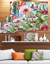 Cactus Pattern Watercolor - Floral Digital Art Canvas Print