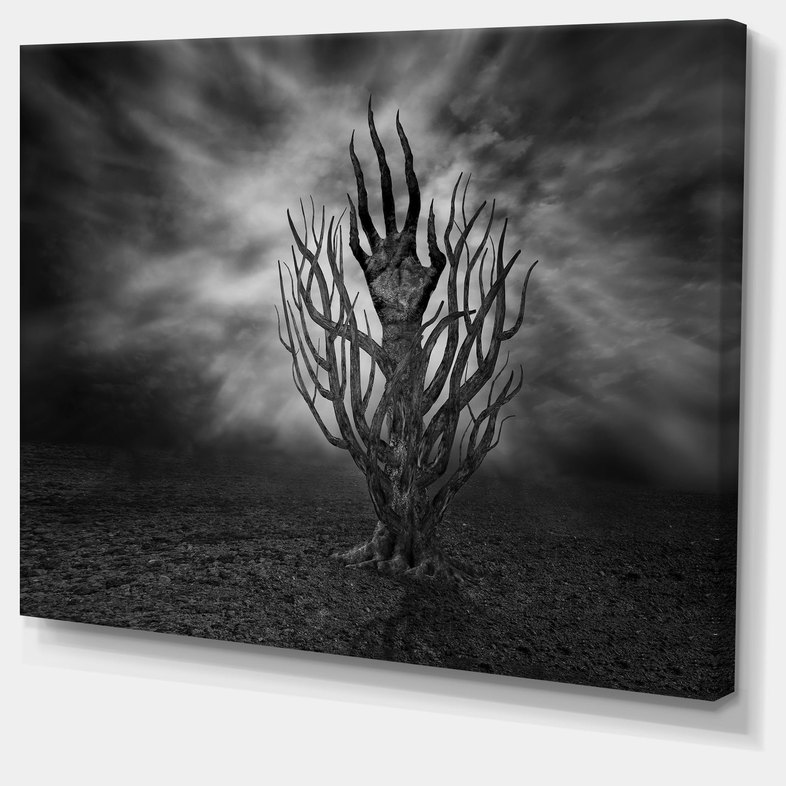 Cry of Hand - Abstract Digital Art Canvas Print