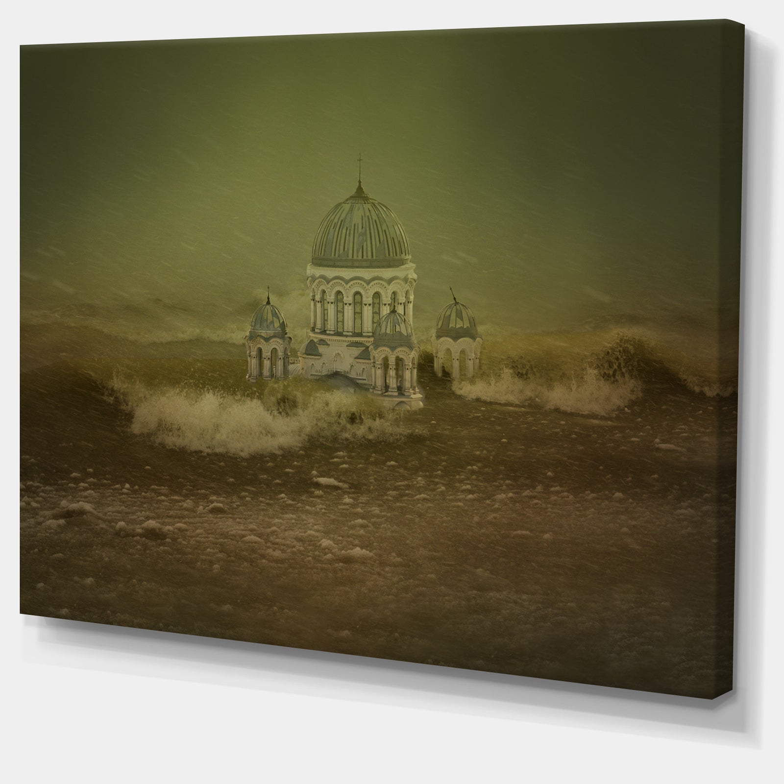 Covered Old City - Landscape Digital Art Canvas Print