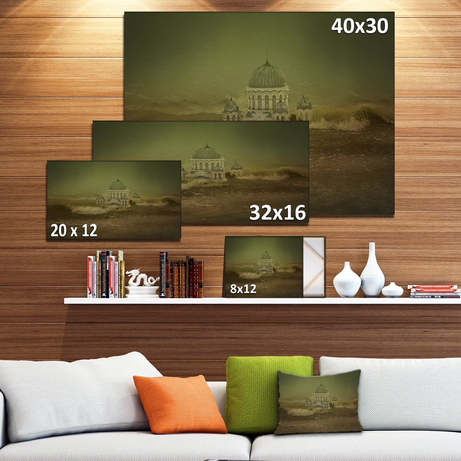 Covered Old City - Landscape Digital Art Canvas Print
