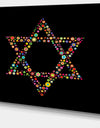 Star of David Shape - Modern Digital Art Print on Canvas