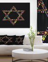 Star of David Shape - Modern Digital Art Print on Canvas